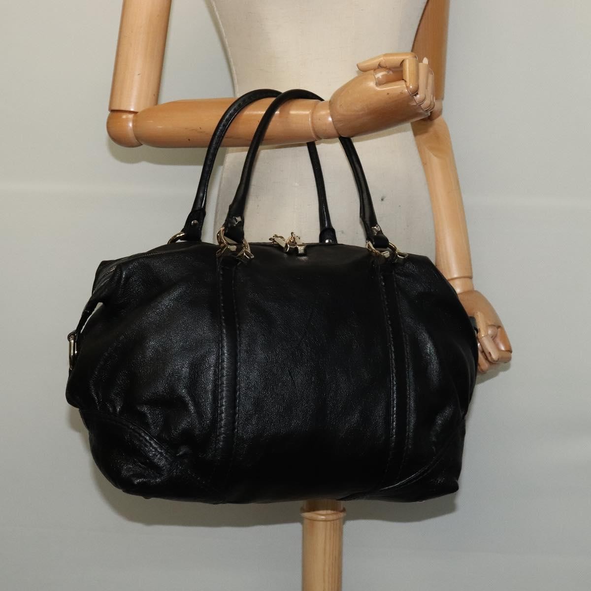 Gucci Nail Boston Bag Leather, BLACK, LEATHER, Travel bag