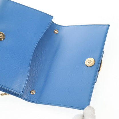 Salvatore Ferragamo Ginny Crossbody Bag Leather, BLUE, LEATHER, Shoulder bag