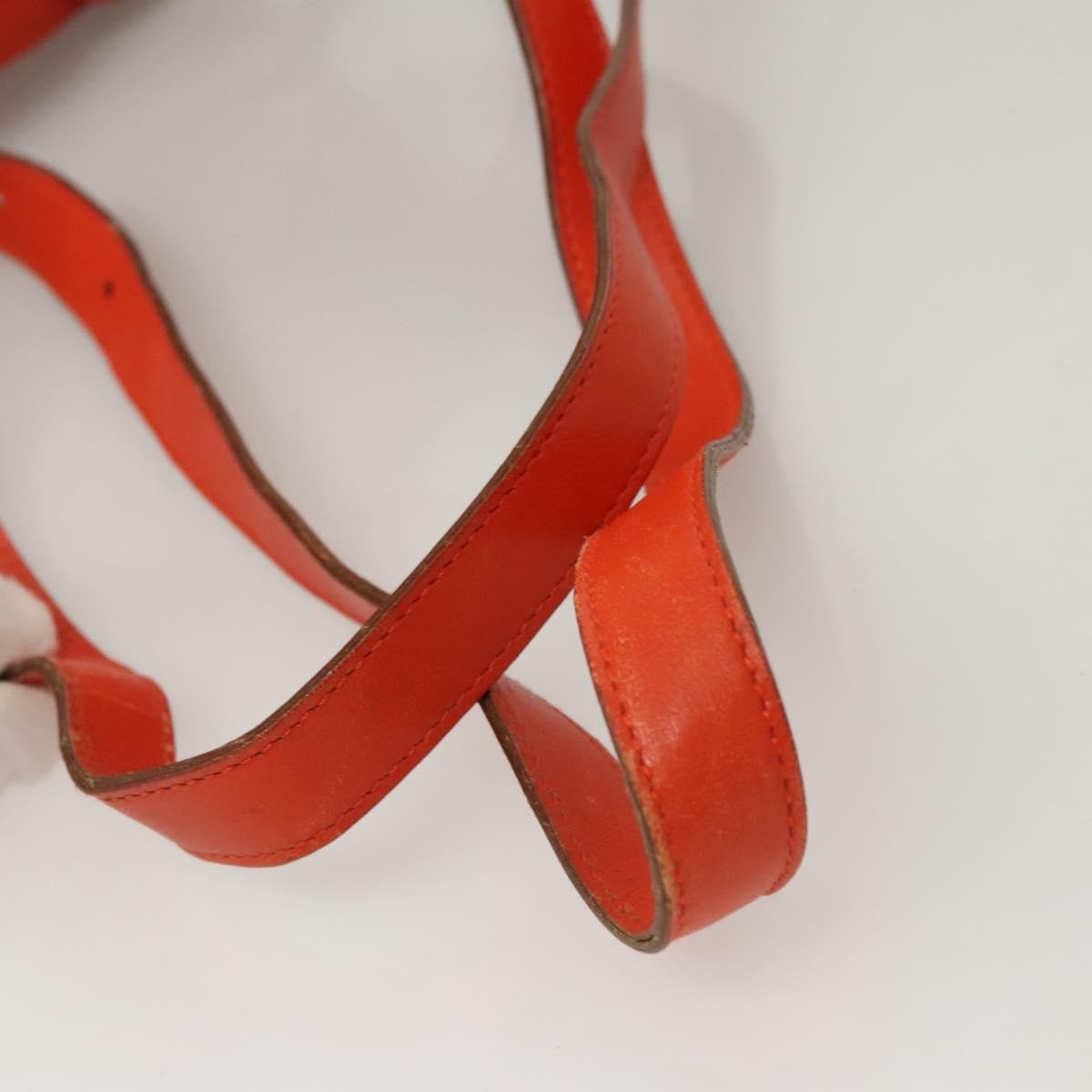 Gucci Vintage Bamboo Backpack Leather, ORANGE, LEATHER, Backpack