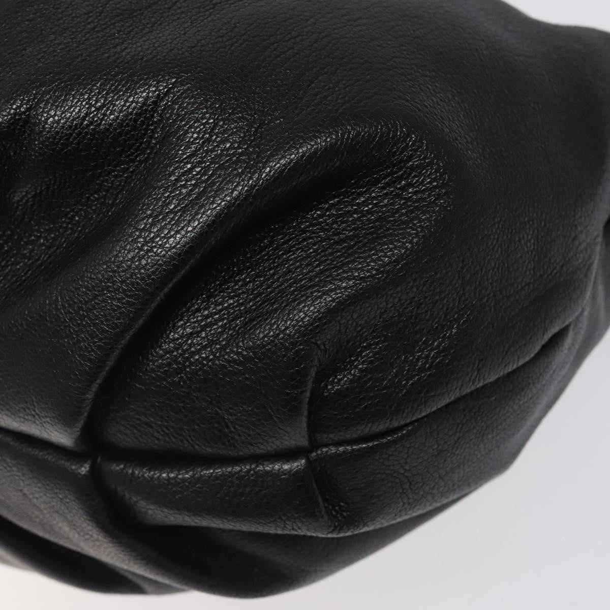 Salvatore Ferragamo Gancini handbag Leather, BLACK, LEATHER, Handbag