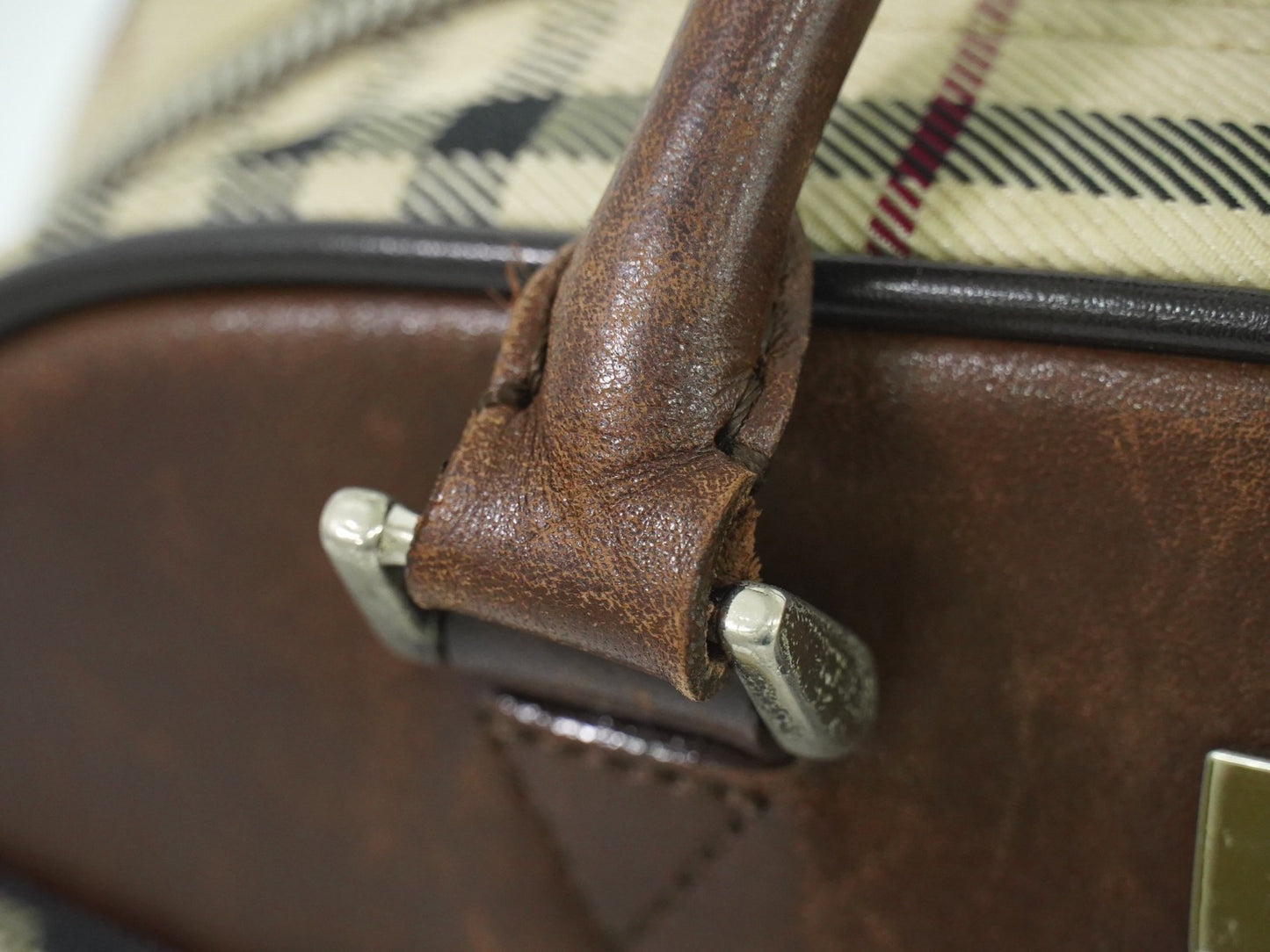 Burberry Nova Check Handbag Nova Check Canvas and leather, BEIGE, CANVAS, Handbag