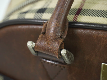 Burberry Nova Check Handbag Nova Check Canvas and leather, BEIGE, CANVAS, Handbag