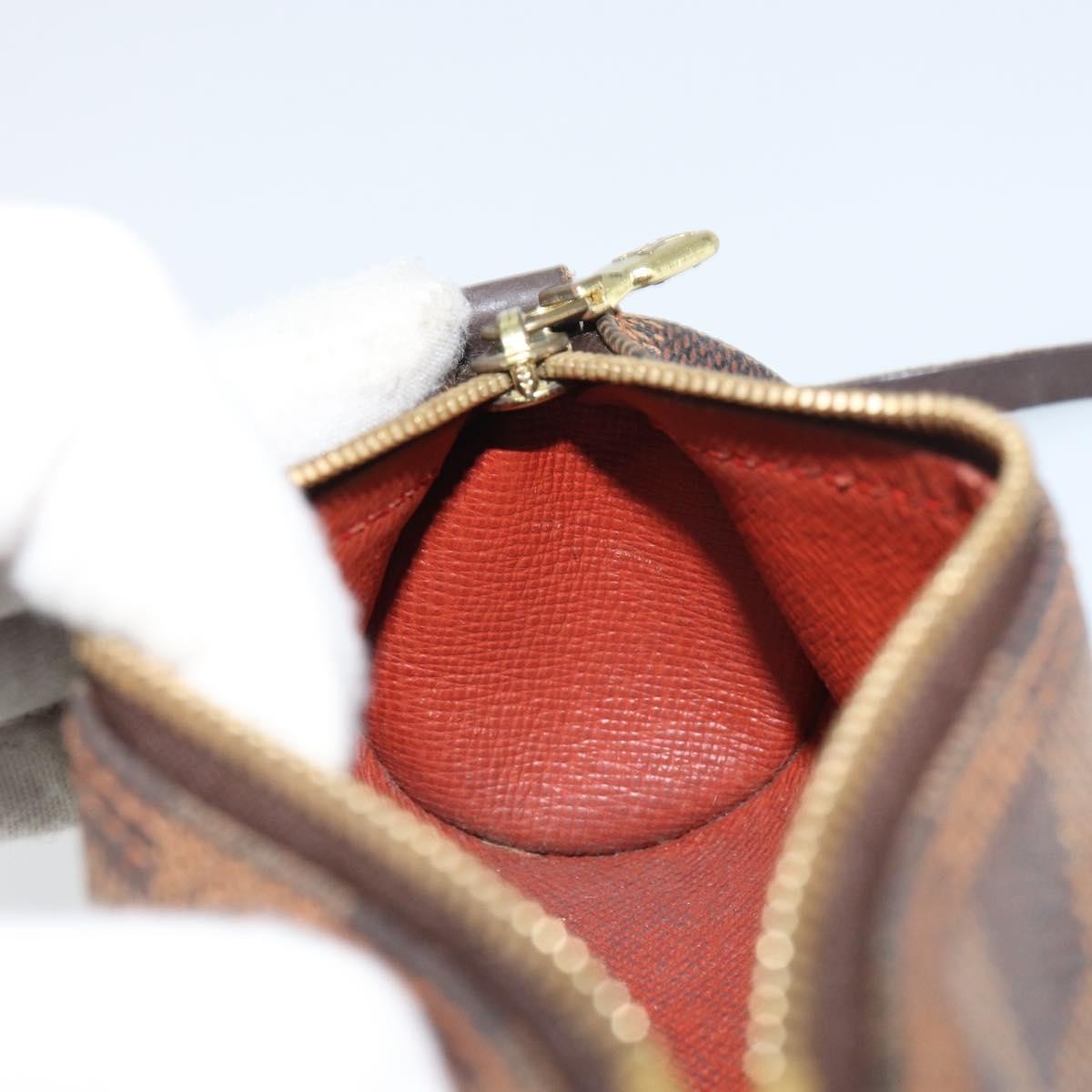 Louis Vuitton Papillon Pochette Damier, BROWN, CANVAS, Clutche & pouche