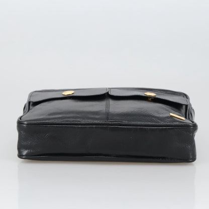 Celine Shoulder Bag Leather, BLACK, LEATHER, Shoulder bag