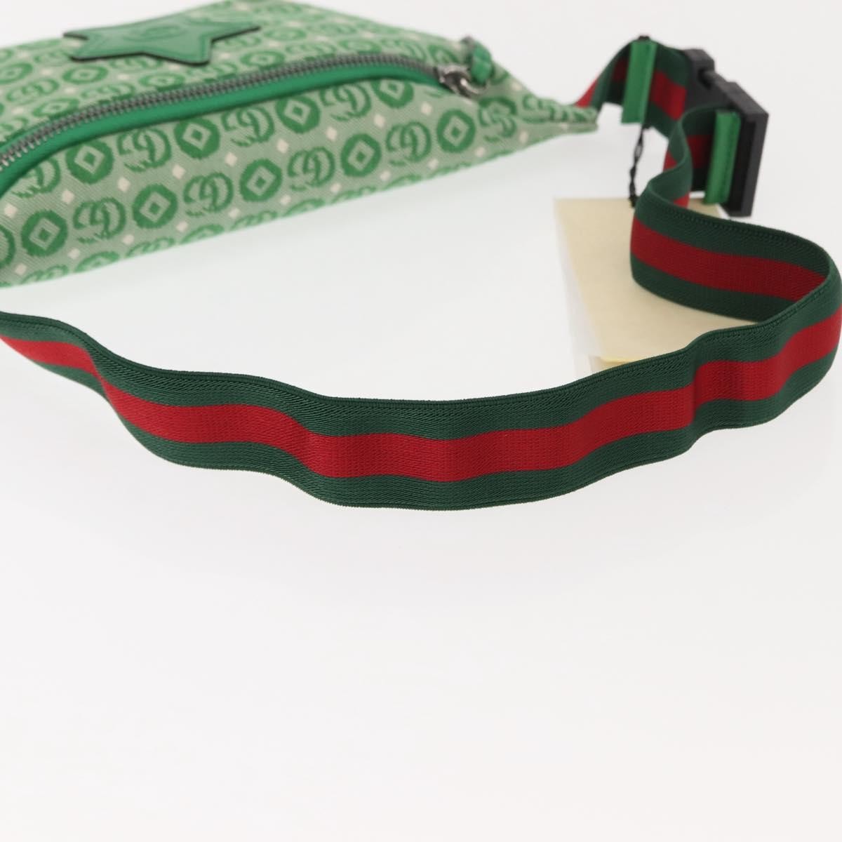 Gucci Waist Pouch Belt Bag GG Canvas, GREEN, CANVAS, Clutche & pouche