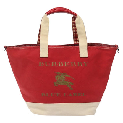 Burberry Blue Label Tote Bag Canvas, RED, CANVAS, Tote bag