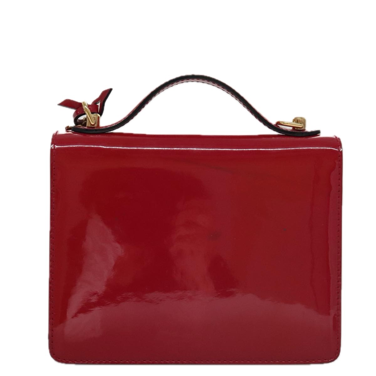 Louis Vuitton Monceau Handbag Vernis, Red, Patent Leather, Handbag