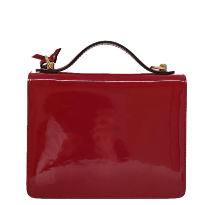 Louis Vuitton Monceau Handbag Vernis, Red, Patent Leather, Handbag