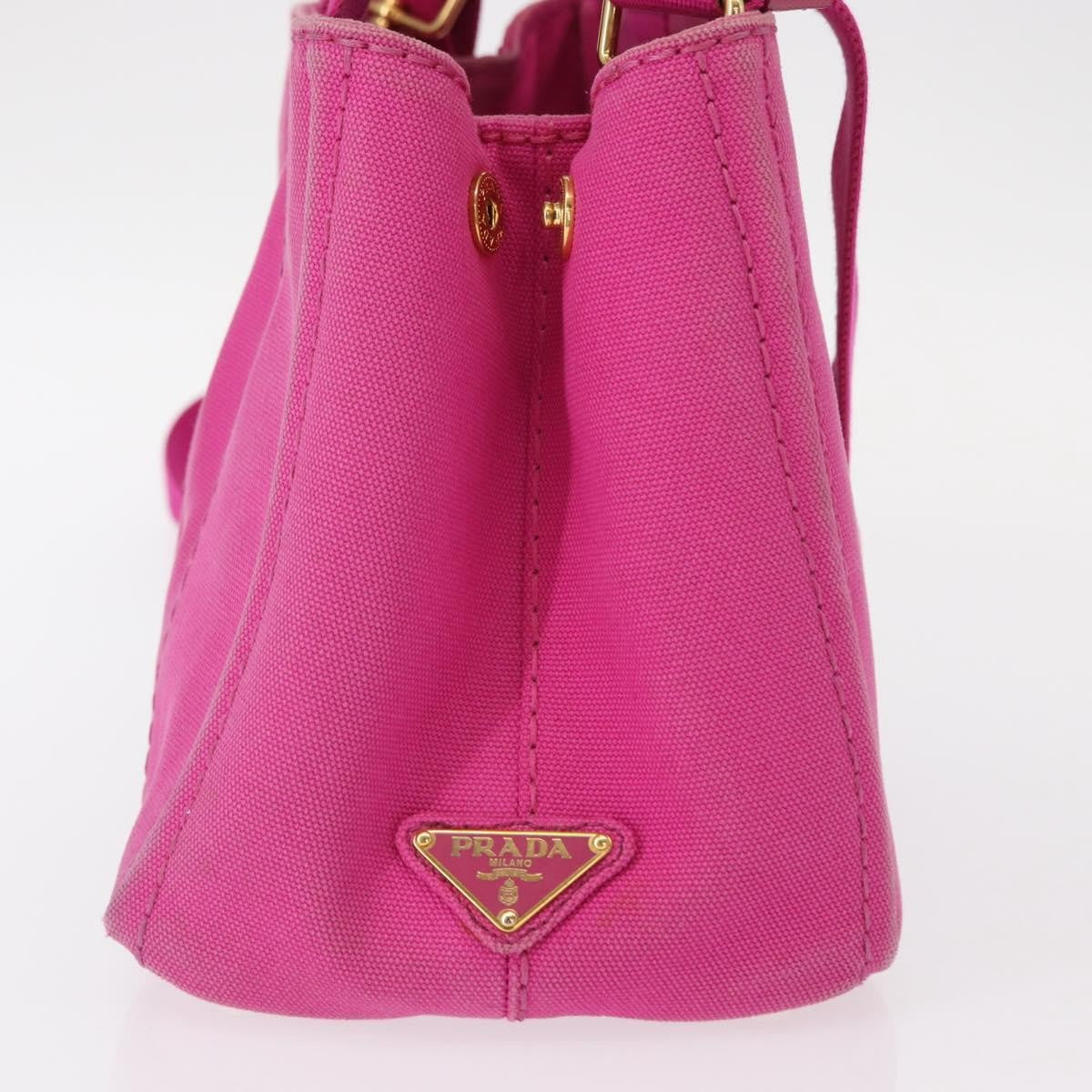 Prada Canapa Open Tote Canvas, PINK, CANVAS, Shoulder bag