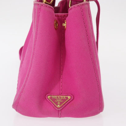 Prada Canapa Open Tote Canvas, PINK, CANVAS, Shoulder bag