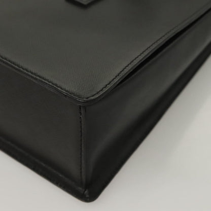 Burberry Vintage Handbag Leather, BLACK, LEATHER, Handbag