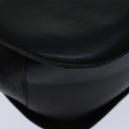 Salvatore Ferragamo Gancini handbag Leather, BLACK, LEATHER, Handbag