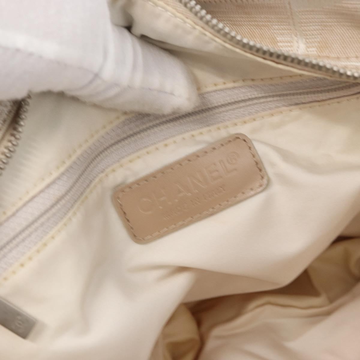 Chanel Travel Line Convertible Satchel Nylon, BEIGE, CANVAS, Handbag