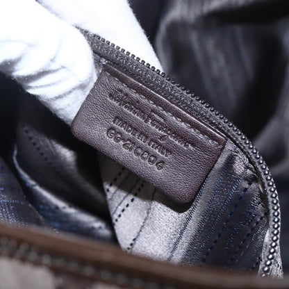 Salvatore Ferragamo Vala Shoulder Bag Suede, BROWN, SUEDE, Shoulder bag