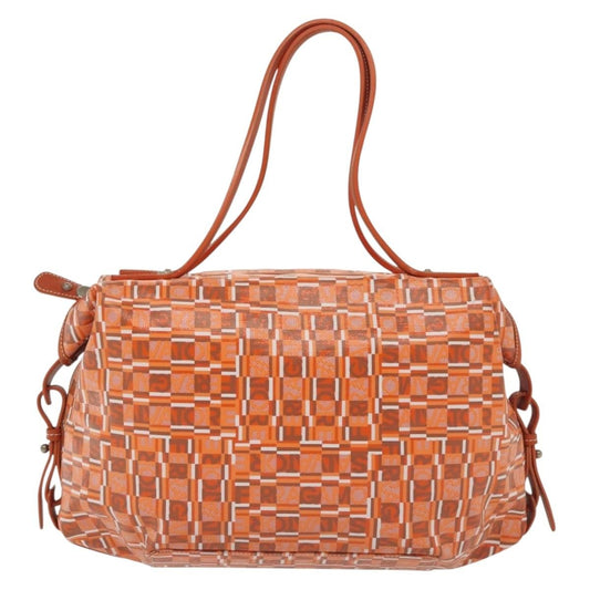 Salvatore Ferragamo Vintage Handbag Canvas, ORANGE, CANVAS, Handbag