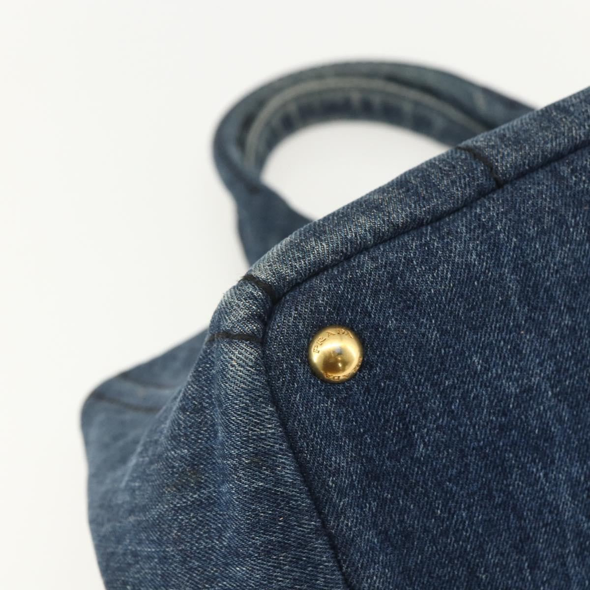 Prada Canapa Tote Denim, BLUE, CANVAS, Tote bag