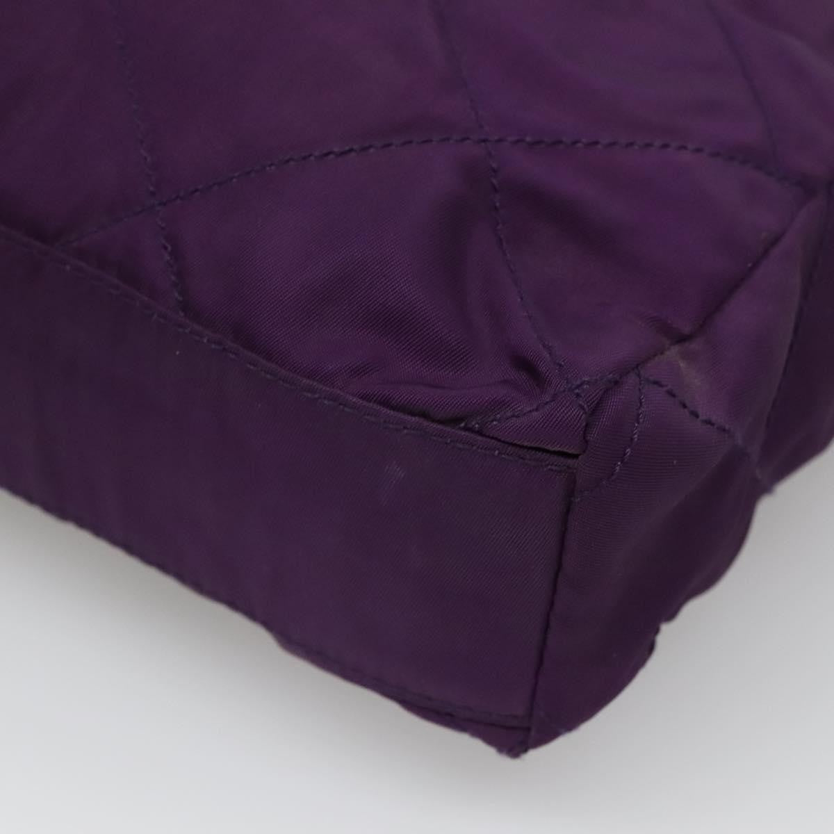 Prada Chain Shoulder Bag Quilted Tessuto, PURPLE, NYLON, Shoulder bag