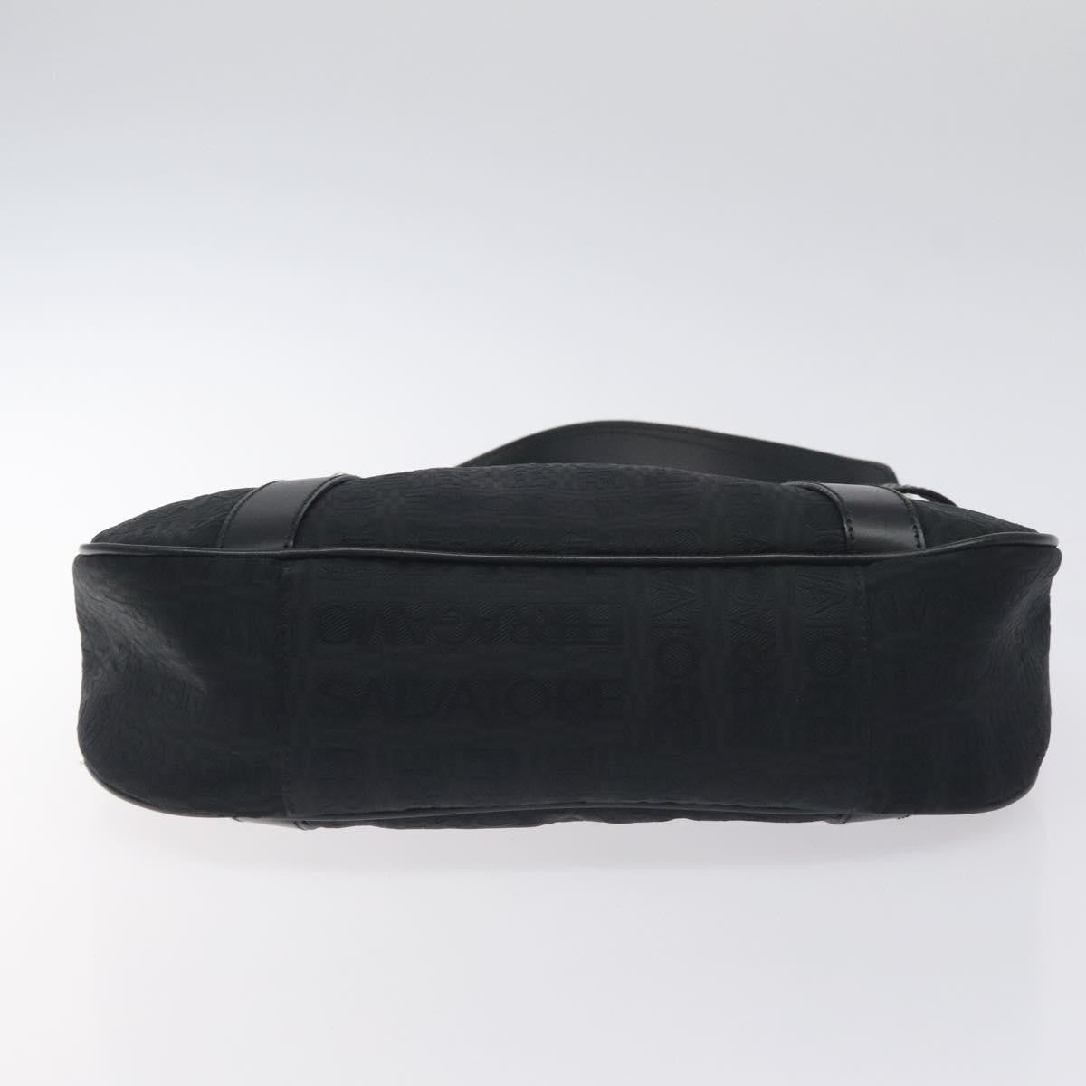 Salvatore Ferragamo Shoulder Bag Canvas, BLACK, CANVAS, Shoulder bag