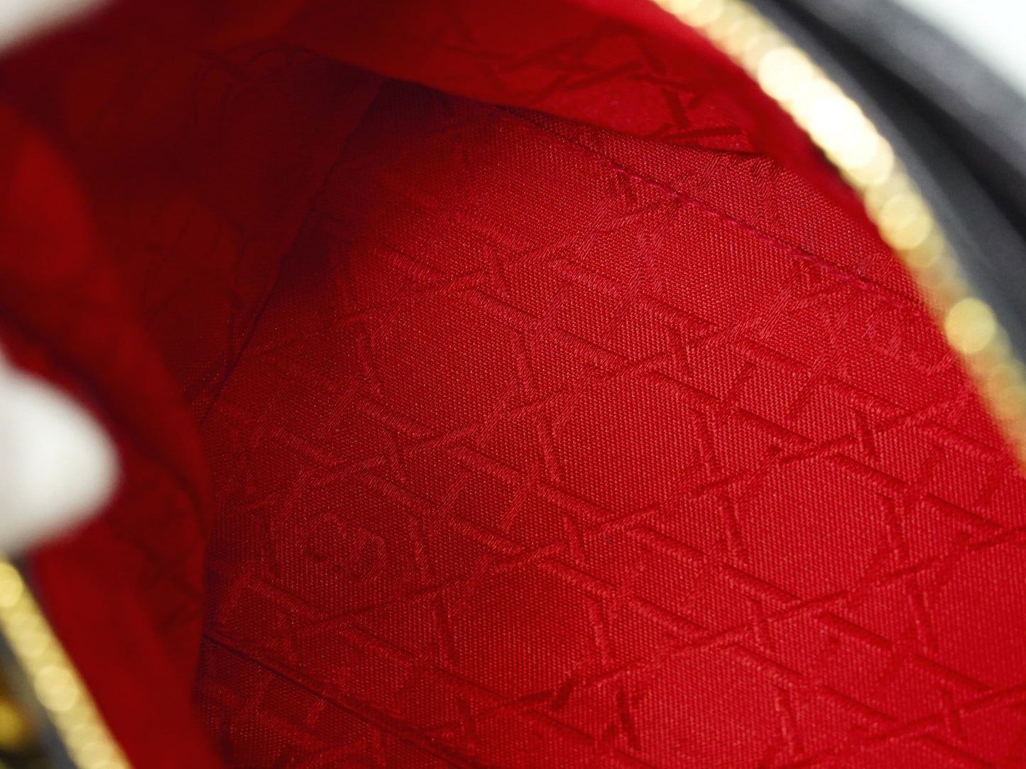 Christian Dior Lady cannage Matelassé, BLACK, LEATHER, Handbag