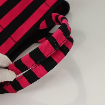 Prada Canapa Open Tote Canvas, BLACK, CANVAS, Tote bag