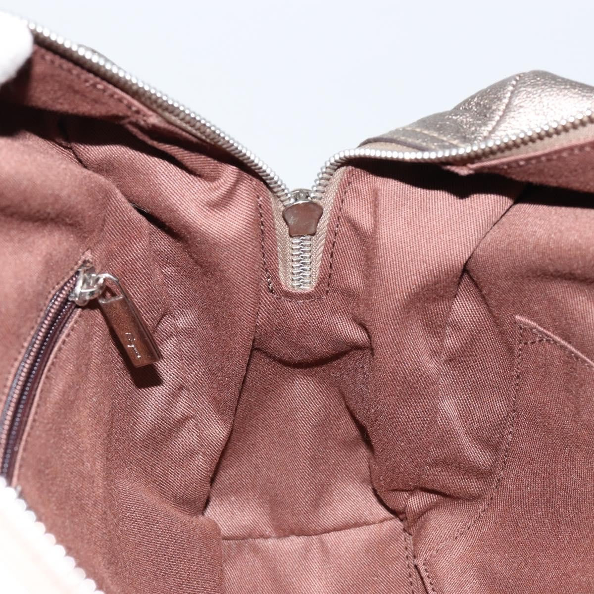 Salvatore Ferragamo Gancini Buckle Shoulder Bag Leather, GOLD, LEATHER, Tote bag