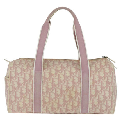 Christian Dior Vintage Trotter Boston Bag Diorissimo Coated Canvas, PINK, PVC, Handbag