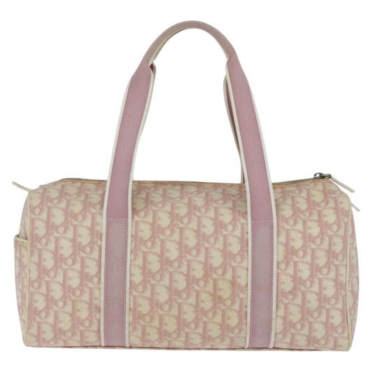Christian Dior Vintage Trotter Boston Bag Diorissimo Coated Canvas, PINK, PVC, Handbag