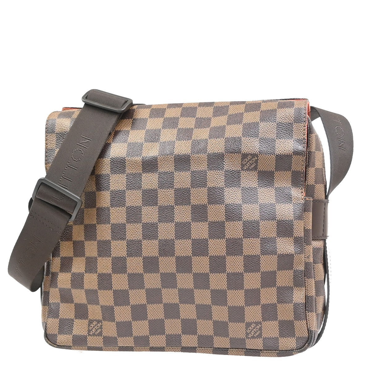 Louis Vuitton Naviglio Handbag Damier, Brown, Canvas, Shoulder Bag