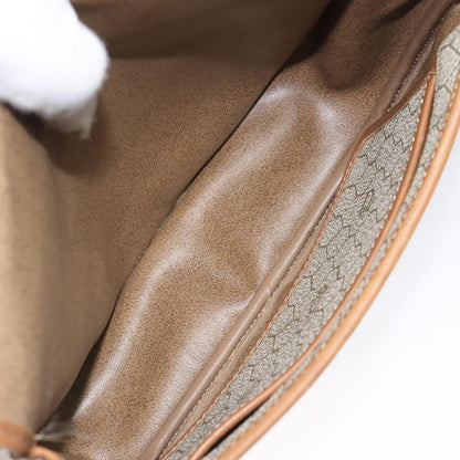 Christian Dior Vintage Honeycomb Flap Crossbody Bag Coated Canvas, BEIGE, CANVAS, Crossbody bag