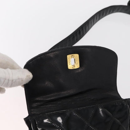 Chanel Vintage Flap Belt Bag Quilted Leather, BLACK, LEATHER, Clutche & pouche