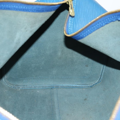 Louis Vuitton Keepall Bag Epi Leather, BLUE, LEATHER, Travel bag