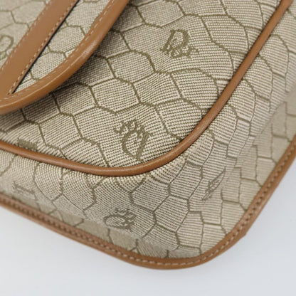 Christian Dior Vintage Honeycomb Shoulder Bag Canvas, Beige, PVC + Canvas, Shoulder Bag