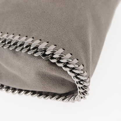 Stella McCartney Falabella Fold Over Crossbody Bag Shaggy Deer, GRAY, POLYESTER, Crossbody bag