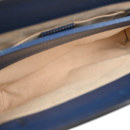 Gucci Ophidia Chain Shoulder Bag Leather, NAVY, LEATHER, Shoulder bag