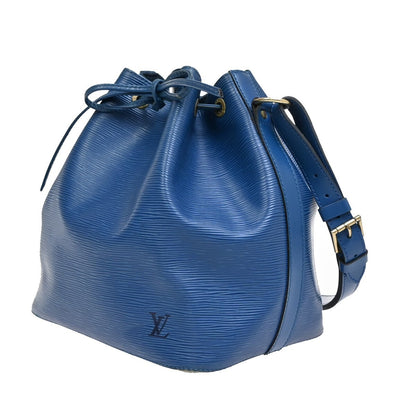 Louis Vuitton Petit Noe Handbag Epi Leather, BLUE, LEATHER, Handbag