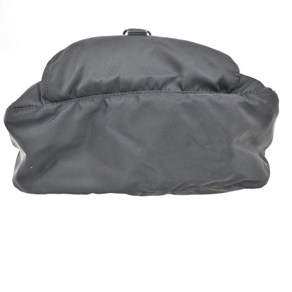 Prada Buckle Messenger Bag Tessuto, BLACK, NYLON, Shoulder bag