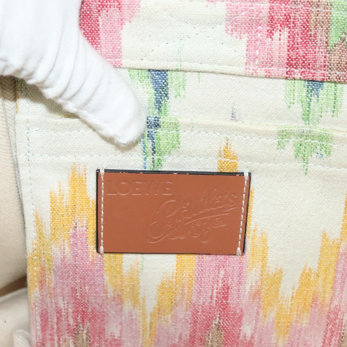 Loewe Paula's Ibiza Tote Embellished Printed Canvas, MULTICOLOUR, CANVAS, Tote bag