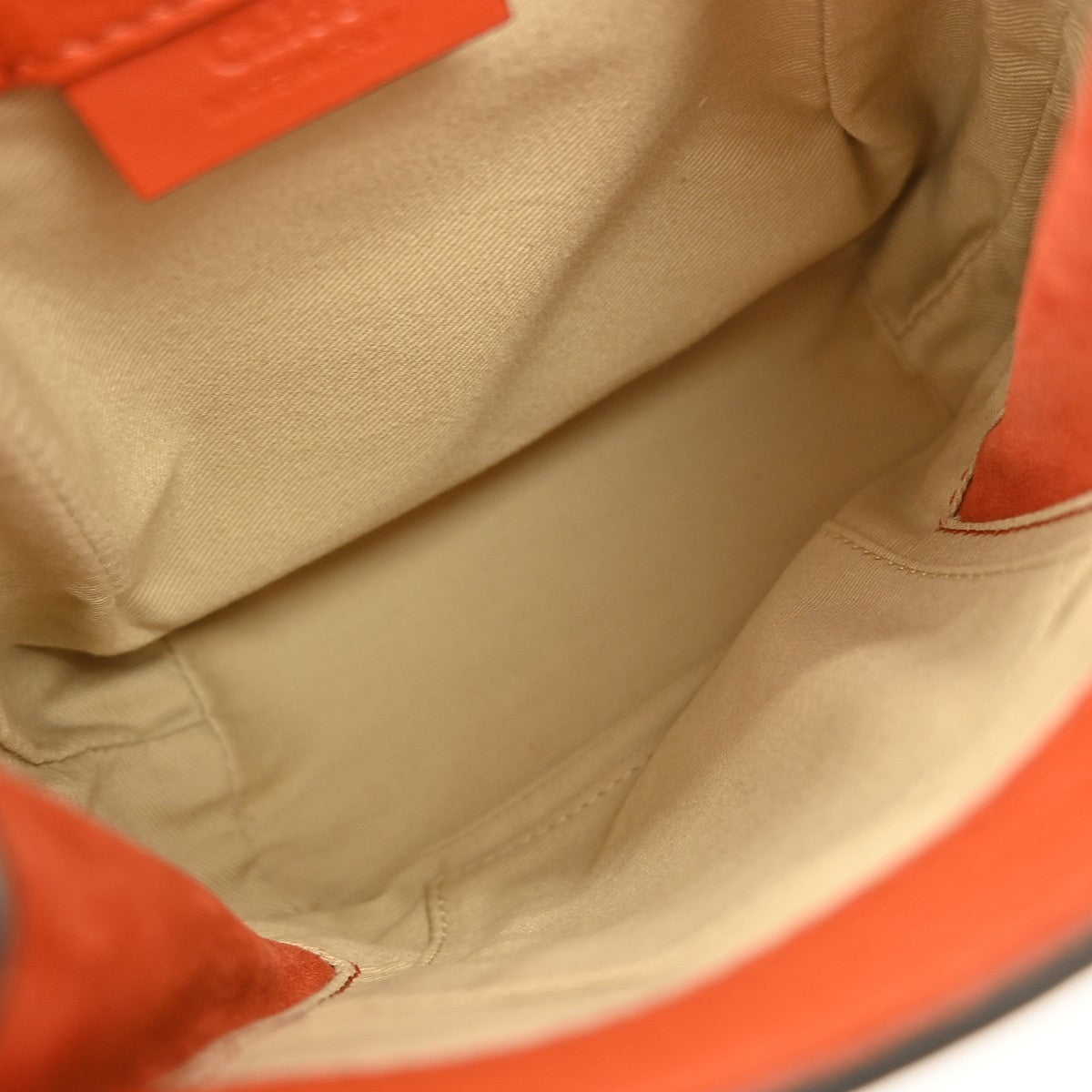 Chloe Faye Backpack Leather and Suede, ORANGE, SUEDE, Backpack