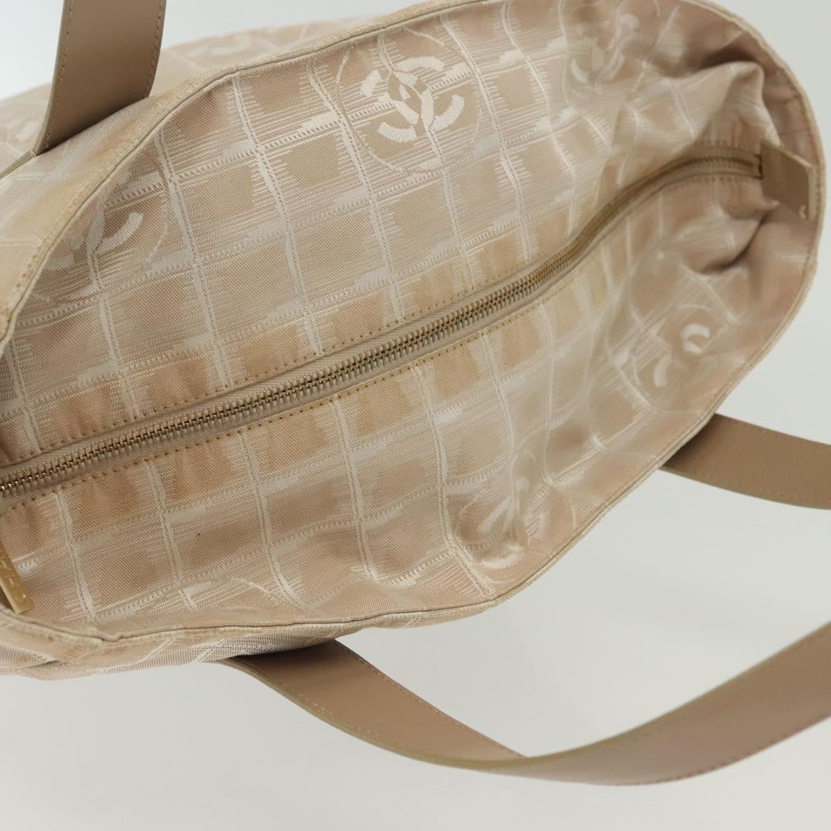 Chanel Travel Line Tote Nylon, BEIGE, NYLON, Tote bag