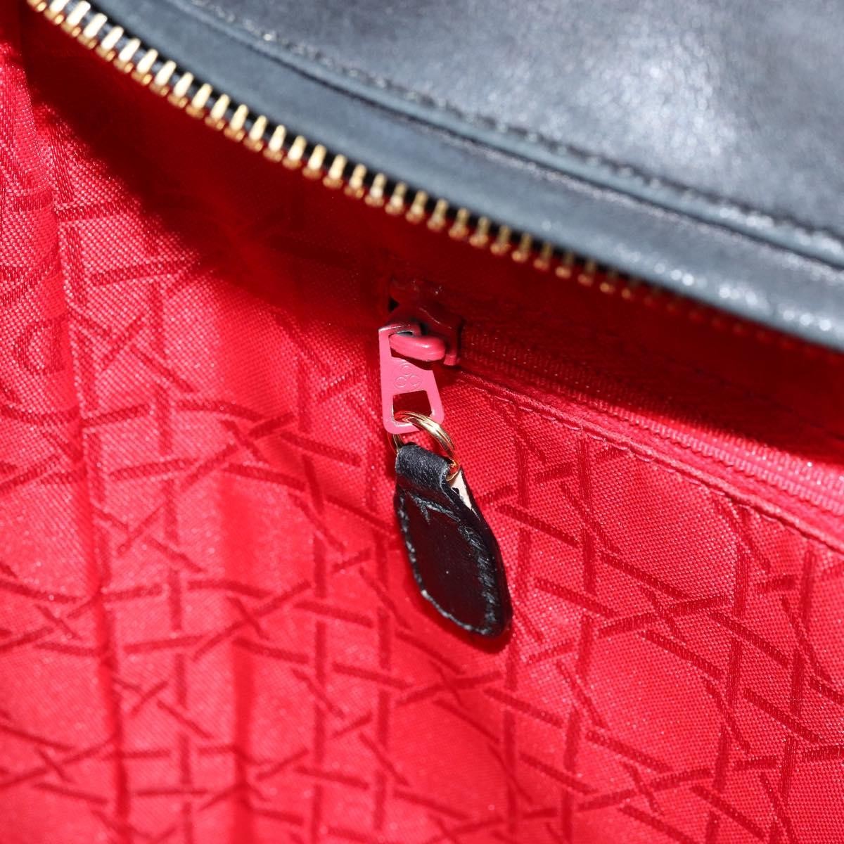 Christian Dior Vintage Lady Dior Bag Cannage Quilt Lambskin, BLACK, LEATHER, Handbag