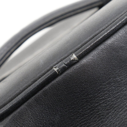 Chanel Vintage Cosmetic Case Leather, BLACK, LEATHER, Clutche & pouche