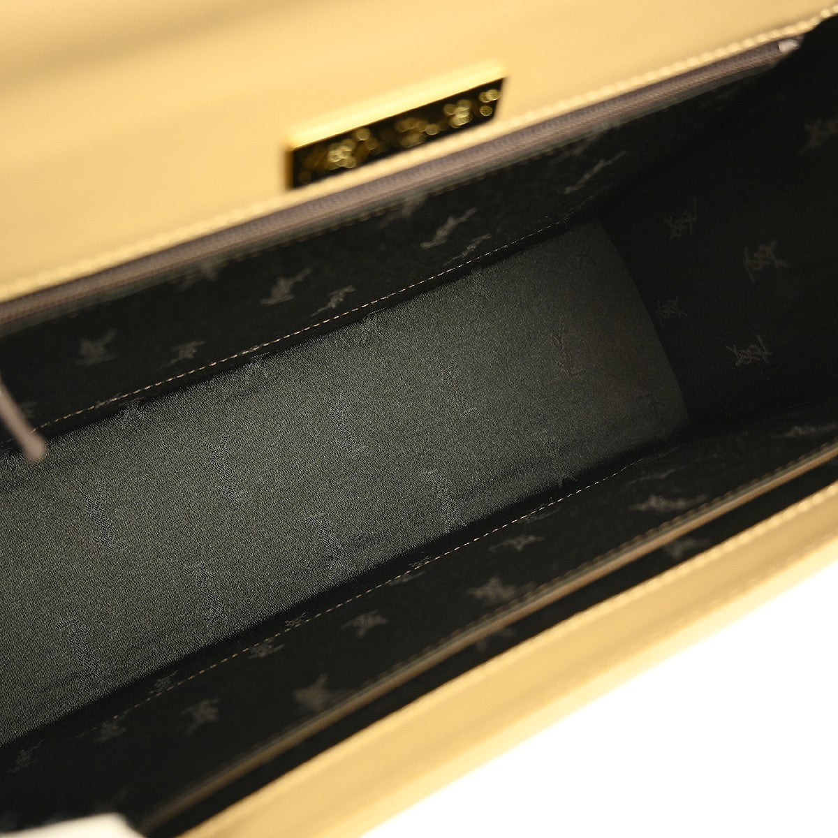 Saint Laurent Vintage Handbag Leather, BEIGE, LEATHER, Handbag