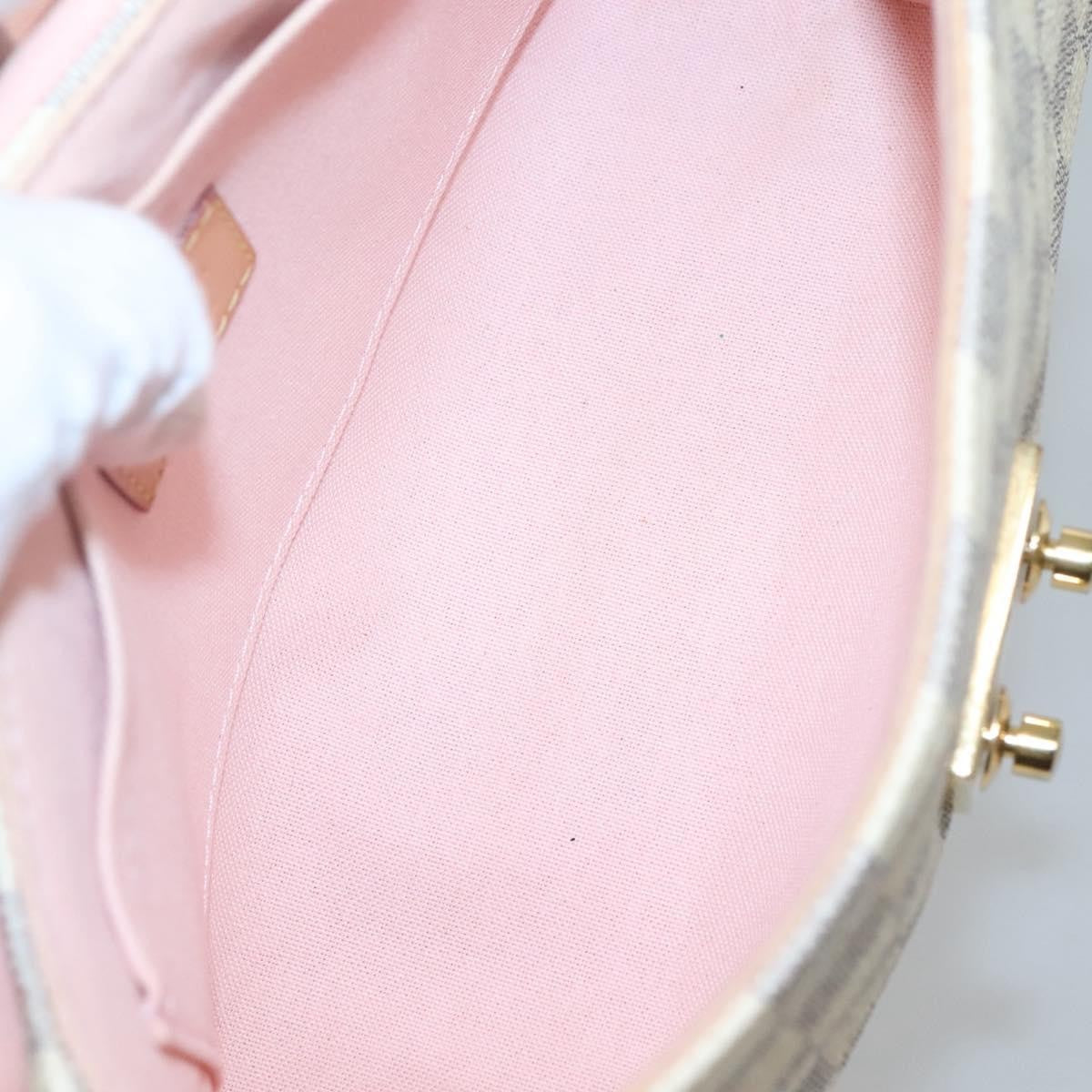 Louis Vuitton Croisette Handbag Damier, WHITE, CANVAS, Handbag