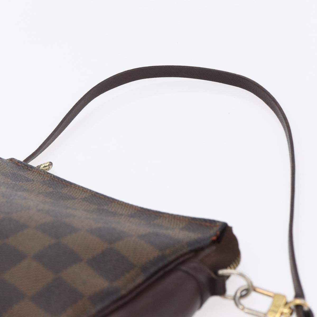 Louis Vuitton Trousse Make Up Bag Damier, BROWN, CANVAS, Clutche & pouche