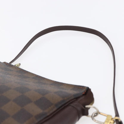 Louis Vuitton Trousse Make Up Bag Damier, BROWN, CANVAS, Clutche & pouche