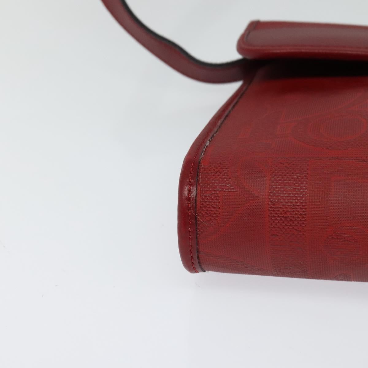 Christian Dior Vintage Trotter Shoulder Bag Canvas, RED, CANVAS, Shoulder bag