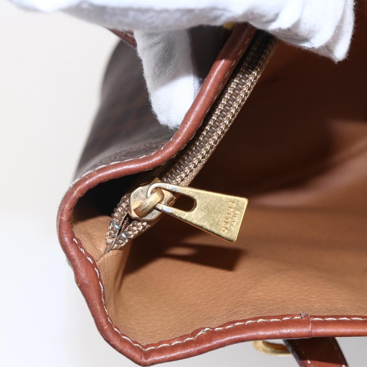 Celine Vintage Macadam Tote bag Canvas, BROWN, CANVAS, Tote bag