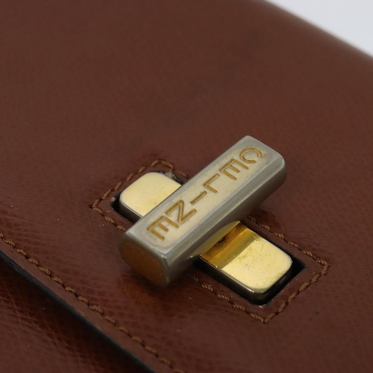 Celine Flap Shoulder Bag Leather, BROWN, LEATHER, Shoulder bag