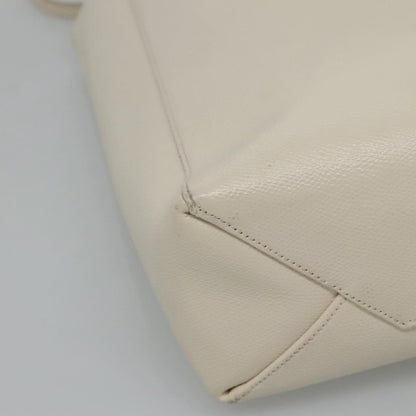 Celine Vertical Cabas Tote Leather, WHITE, LEATHER, Tote bag