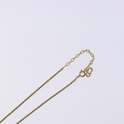 Christian Dior CD Round Pendant Necklace Metal and Crystals, GOLD, METAL, Necklace